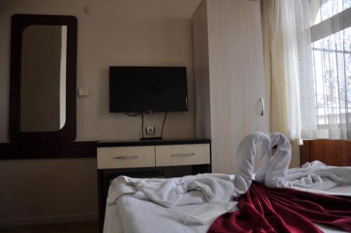 Una televisión o centro de entretenimiento en Sena Hotels