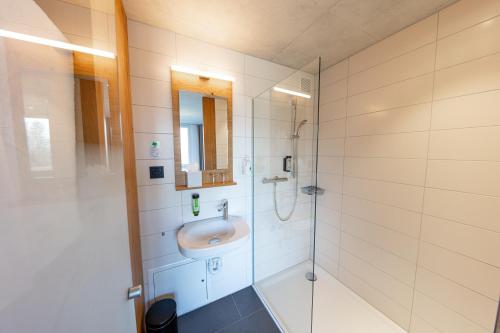 Koupelna v ubytování Hotel Frauenfeld