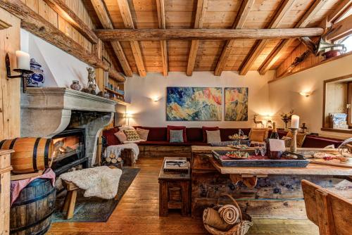 Гостиная зона в Chalet Tissières