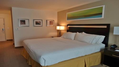 a bedroom with a large white bed in a hotel at Holiday Inn Express and Suites Montgomery by IHG in Montgomery