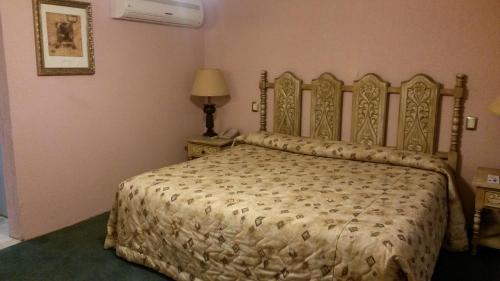 Giường trong phòng chung tại Hotel Los Arcos