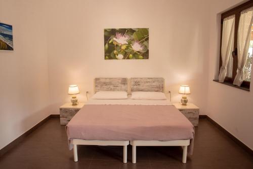 Säng eller sängar i ett rum på Maria Tindara "La Locanda"