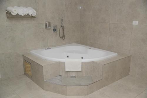 Koupelna v ubytování Hotel Maman