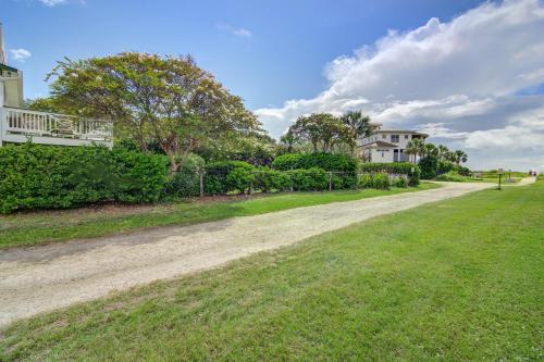 a dirt road in front of a house at Flag Street 1851 A in Sullivans Island