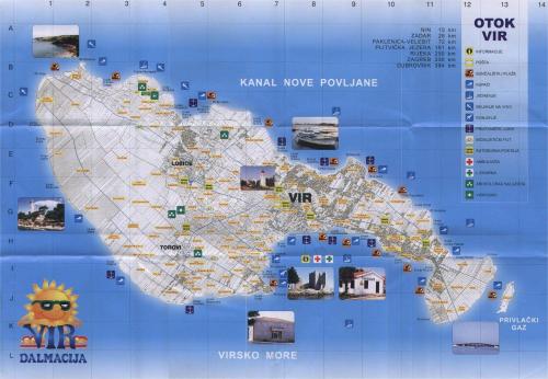 un mapa de la isla de las provincias del amor en APARTMAN IVANKA, en Vir