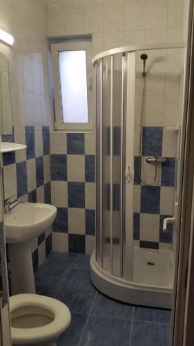 エフォリエ・スドにあるMilcovのバスルーム(シャワー、トイレ、シンク付)