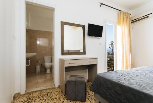 Koupelna v ubytování Nikos Hotel