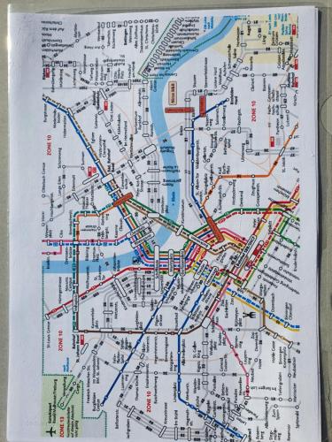 a map at Niros Bed & Breakfast in Basel