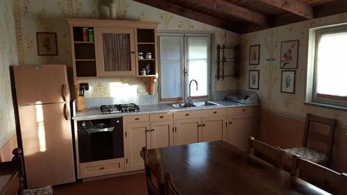 Η κουζίνα ή μικρή κουζίνα στο Agriturismo La Carreccia