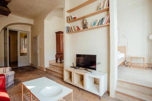 Телевизор и/или развлекательный центр в Boutique apartments