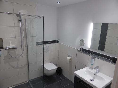 Koupelna v ubytování Leister Apparthotel