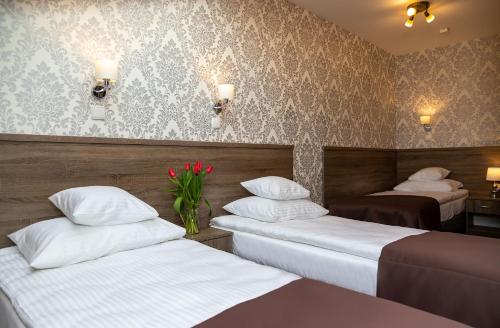 Postel nebo postele na pokoji v ubytování Hotel Maximum