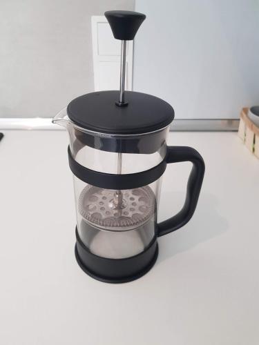 a coffee maker is sitting on a counter at BikeHikeSleep Apartments in Sasbachwalden