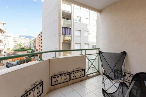Balkón alebo terasa v ubytovaní Modern studio with terrace in Nice center 3 min to the beach - Welkeys