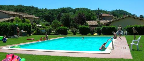 a group of people playing in a swimming pool at Agriturismo Casale del Contadino in Bolsena