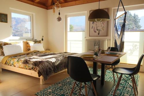 Postel nebo postele na pokoji v ubytování Apartment Haus Lang