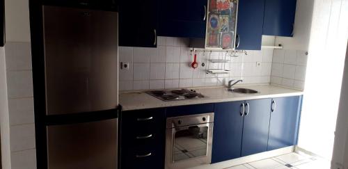 Кухня или мини-кухня в Spectacular apartment in Skopje, City Mall area
