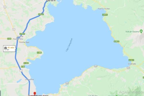 a map of the proposed route for the freeway at Casa Exclusiva en Puerto Octay - Espectacular Vista in Puerto Octay