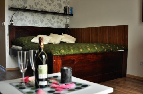 Postel nebo postele na pokoji v ubytování Apartmá Krkonoše