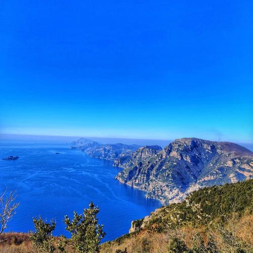 a view of the amalfi coast in italy at Palazzo Lauritano in Agerola