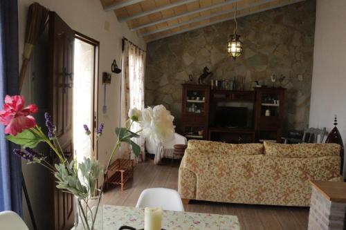 Χώρος καθιστικού στο Chalet Mirlo