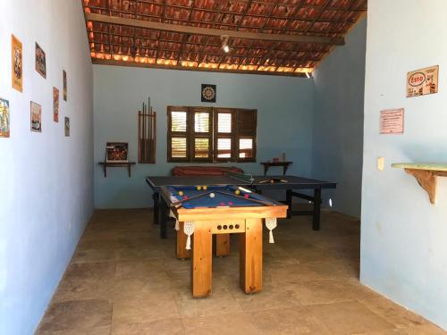 
A pool table at Hotel Isca do Sol
