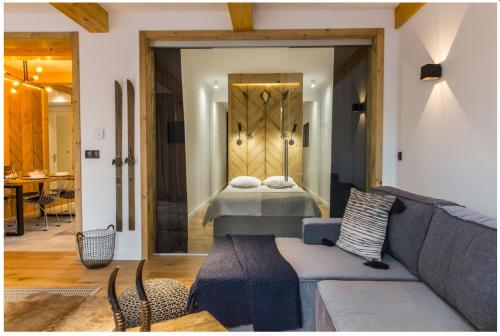 Posteľ alebo postele v izbe v ubytovaní VIP Apartamenty Gorski Relax SPA