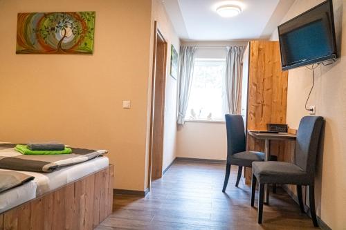 TV a/nebo společenská místnost v ubytování Pension Sengmüller