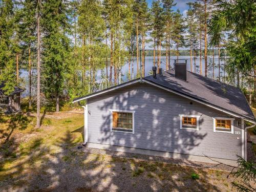 an overhead view of a house in the woods at Holiday Home Kaarna by Interhome in Pertunmaa