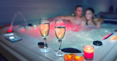 Galeriebild der Unterkunft Un Séjour Romantique en couple avec Jacuzzi privé Chromothérapie Jardin Maison privée in Ychoux