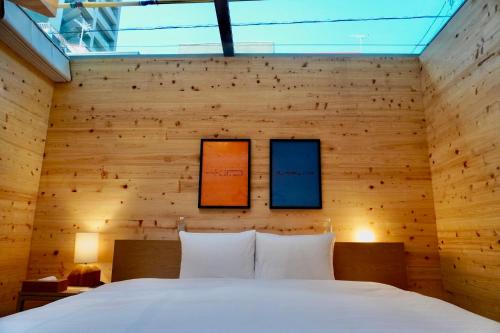 מיטה או מיטות בחדר ב-AandA Liam Fuji