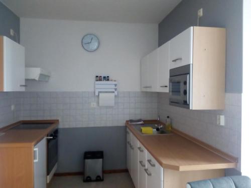 Kuchyň nebo kuchyňský kout v ubytování Ferienwohnung Fröhlich