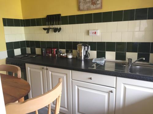 a kitchen with a sink and a counter top at Redington House SelfCatering accommodation in Cobh