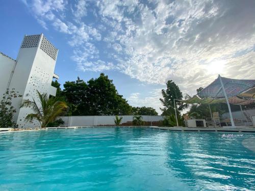 Bazén v ubytování Aqua Resort nebo v jeho okolí