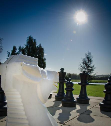 a chess board with the sun in the background at Greenlands Hotel in Henley on Thames