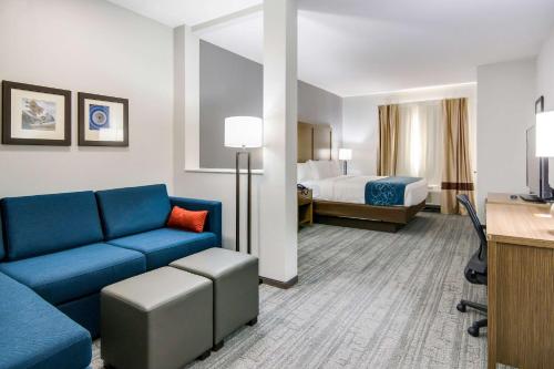 Et opholdsområde på Comfort Suites DeSoto Dallas South