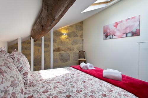 Postel nebo postele na pokoji v ubytování Casas de Vera Cruz