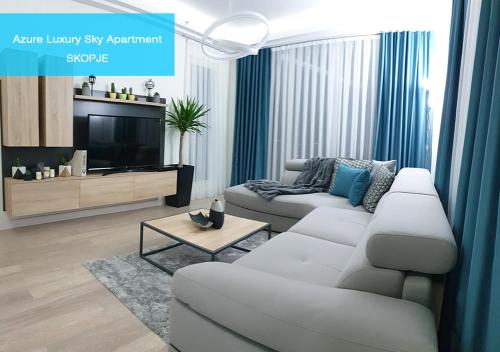 Oleskelutila majoituspaikassa Azure Luxury Sky Apartment