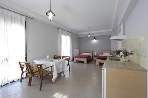 Η κουζίνα ή μικρή κουζίνα στο Olga Dova Apartments 
