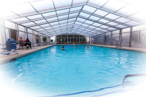 a large swimming pool with people in the water at Preferred RV Resort in Pahrump