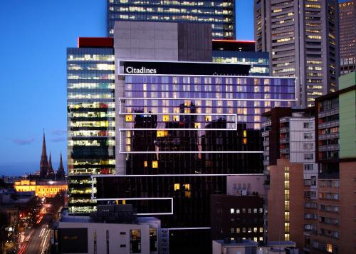 a large city with many tall buildings at Citadines on Bourke Melbourne in Melbourne