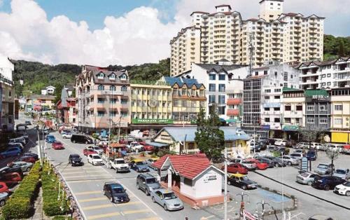 Nespecifikovaný výhled na destinaci Tanah Rata nebo výhled na město při pohledu z apartmánu