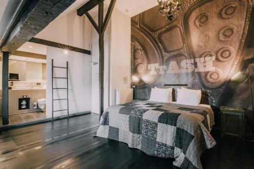 Ένα ή περισσότερα κρεβάτια σε δωμάτιο στο Hotel Trash Deluxe