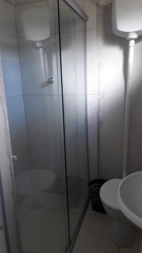 ห้องน้ำของ Hospedagem Flor de Araca