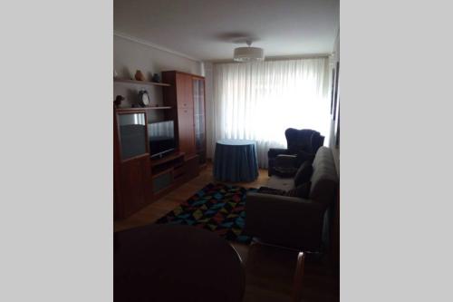 a living room with a couch and a television at APARTAMENTO CONGRESO in Logroño
