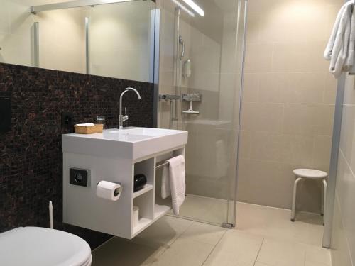 Koupelna v ubytování Hotel Flawil