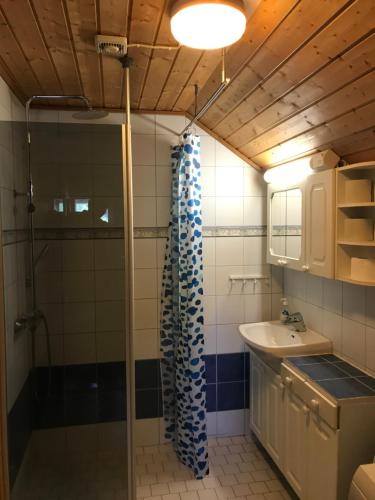 Kylpyhuone majoituspaikassa HimosKukkula