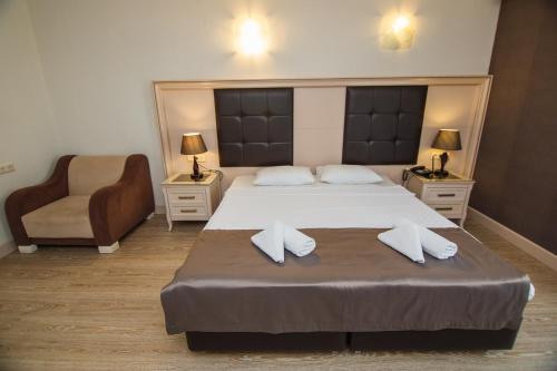 Кровать или кровати в номере Hotel 19