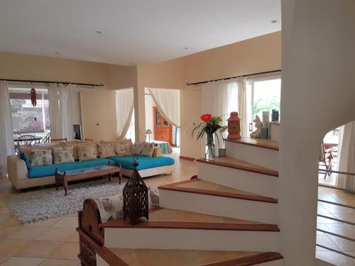 Χώρος καθιστικού στο Villa Turquoise
