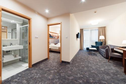 Kúpeľňa v ubytovaní Hotel Pegaz